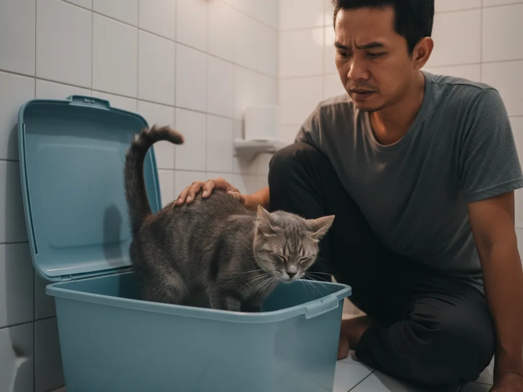 Kucing Tidak Bisa BAB (Konstipasi): Penyebab, Tanda Bahaya, dan Cara Mengatasinya